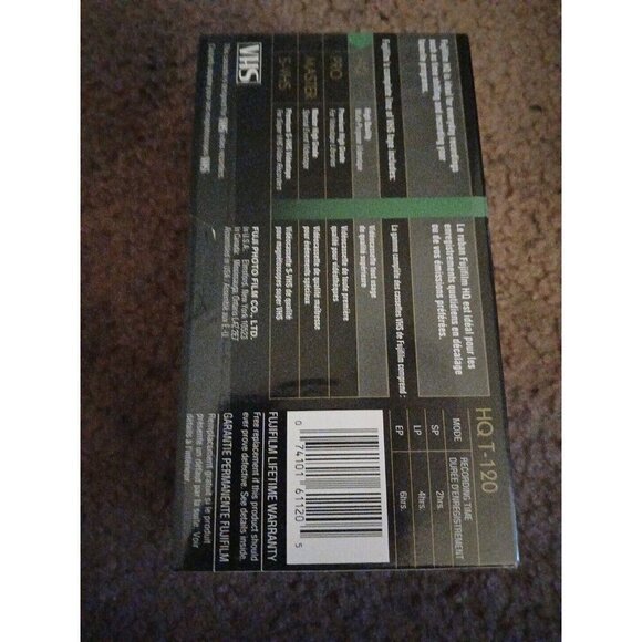 FUJI VHS T-120 HQ120 Tape 6 hours VCR Recording NEW SEALED FUJIFILM 3 Pack!! - Picture 3 of 3